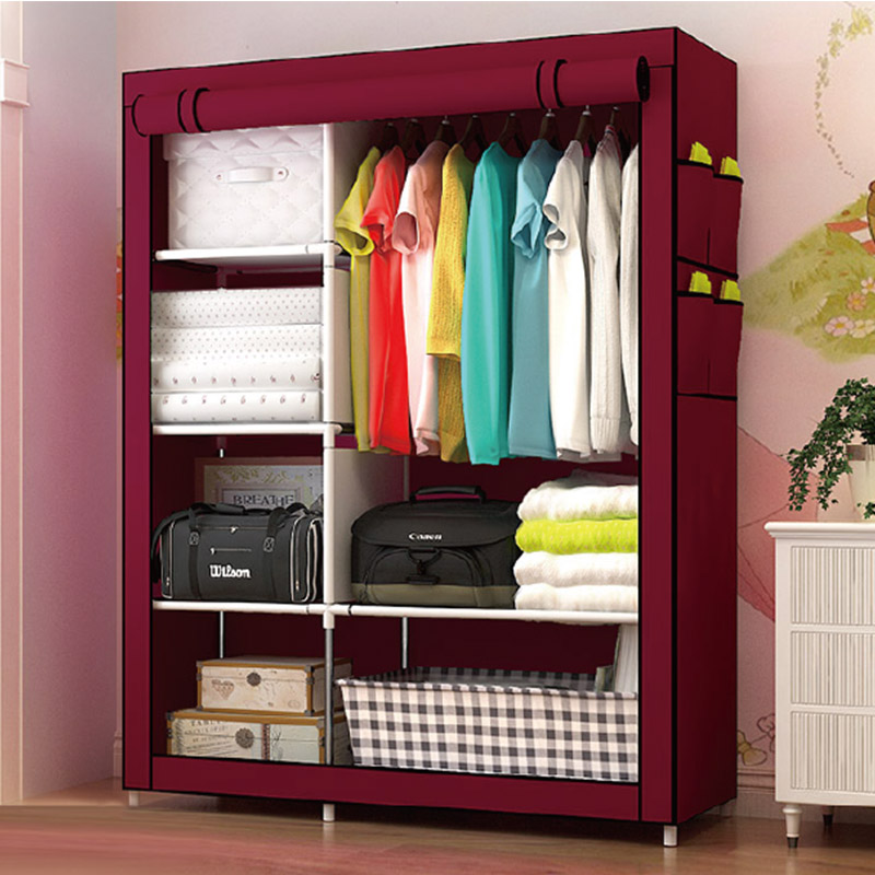 Материальный шкаф для одежды гардероб тканевый 105x45x170 s10