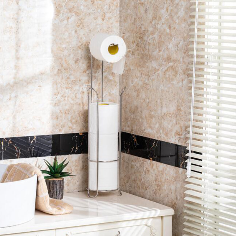 Креативный стоячий держатель и подставка для рулона бумаги из нержавеющей стали, в ванную комнату и в уборную.Pp54