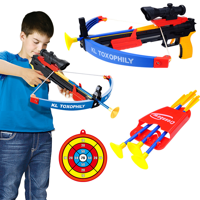 Детский набор для стрельбы из игрушечного арбалета с мишенью и 3 стрелами SPO23